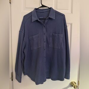 Aerie navy/blue long sleeved oversized